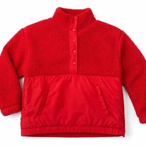 Lou & Grey Red Teddy Pullover Jacket